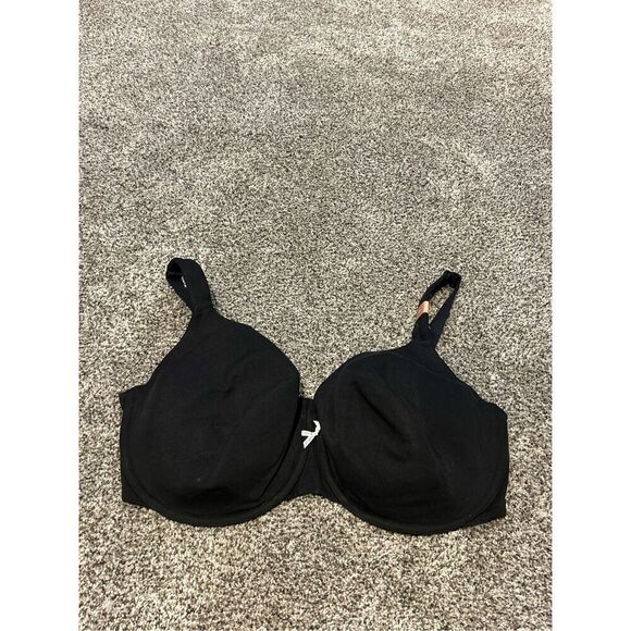 Cacique lightly lined full coverage black bra size 42H C32-13 - Picture 1 of 5